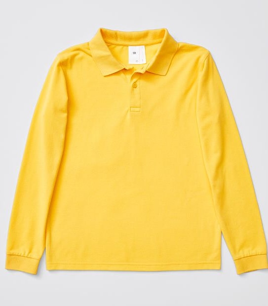 3 Pack Unisex Long Sleeve School Polo Tops