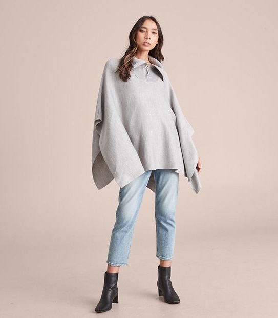 Zip Front Poncho