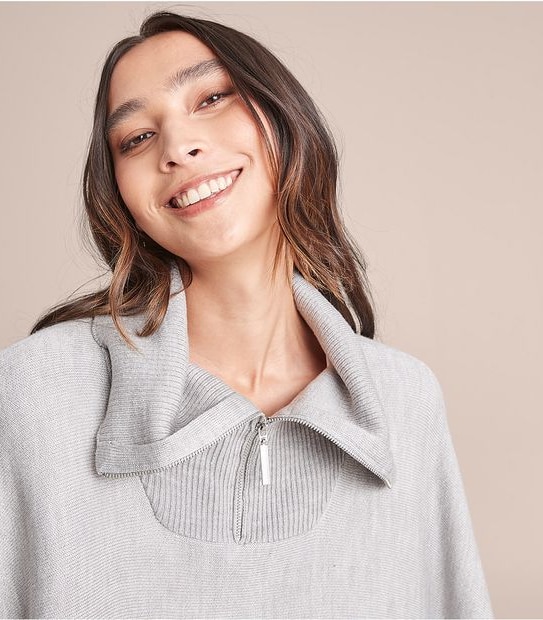 Zip Front Poncho