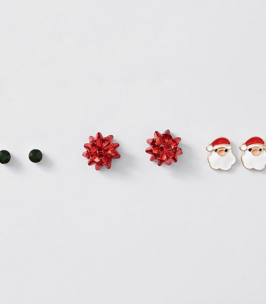 3 Pack Christmas Santa Earrings