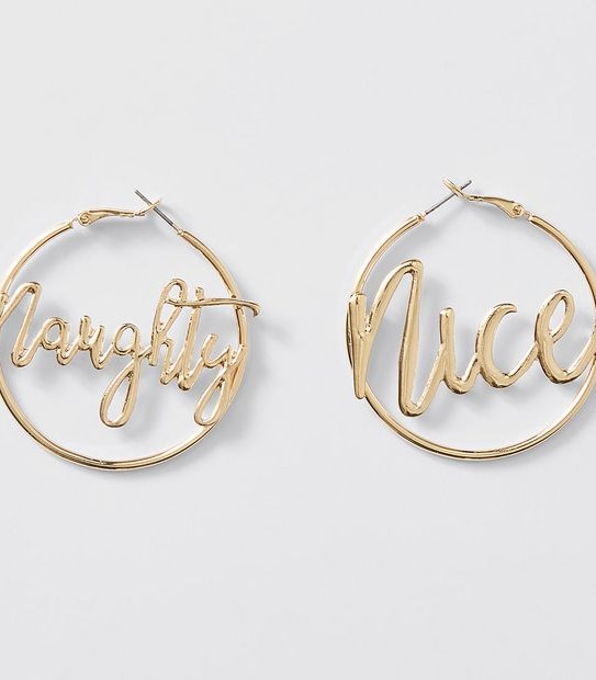 Naughty and Nice Hoop Earrings