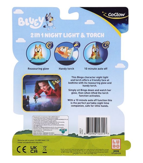 Bluey 2-In-1 Night Light &&nbsp;Torch Buddy - Bingo