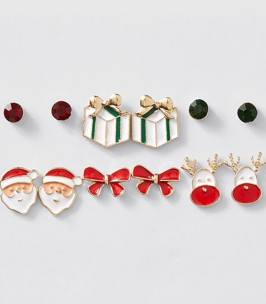 6 Pack Christmas Earrings