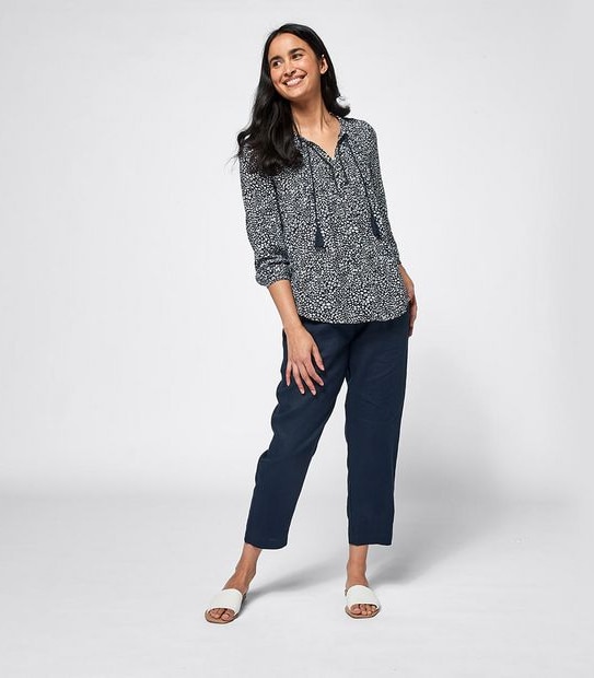 Pintuck Peasant Top