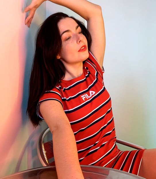 Fila Luisa Striped Dress - Tango Red