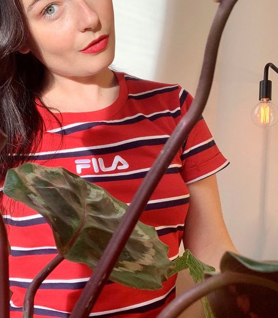 Fila Luisa Striped Dress - Tango Red