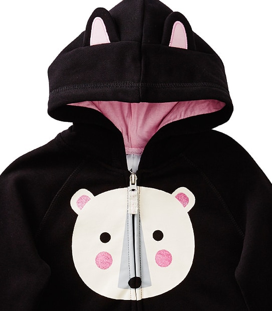 Polar Bear Zip Through Hoodie