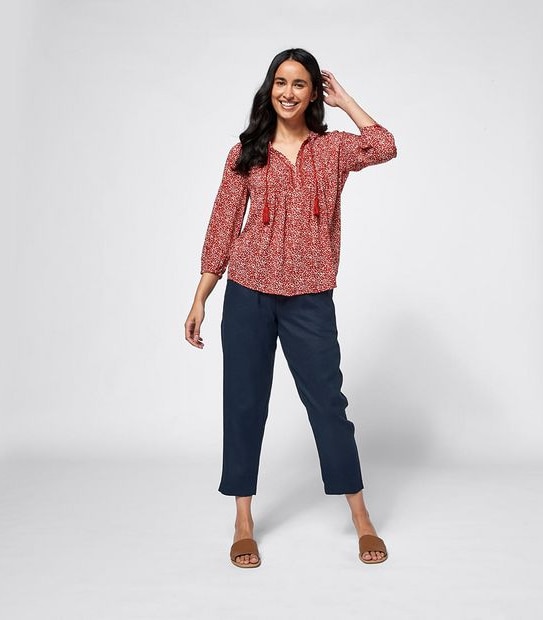 Pintuck Peasant Top