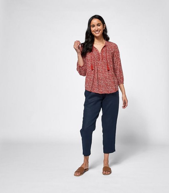 Pintuck Peasant Top