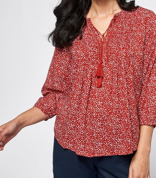 Pintuck Peasant Top