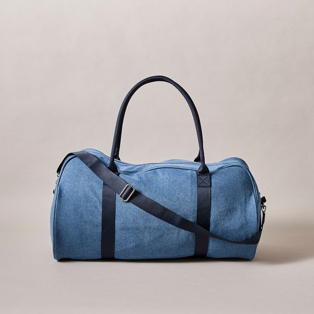 denim weekender bag
