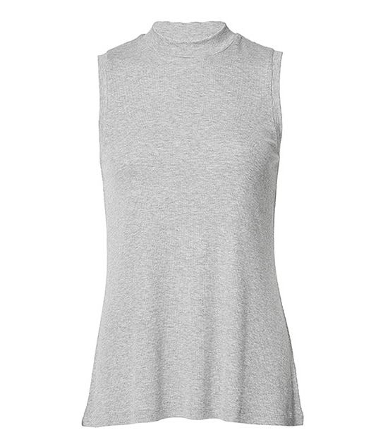 High Neck Rib Tank - Grey 4 of 5