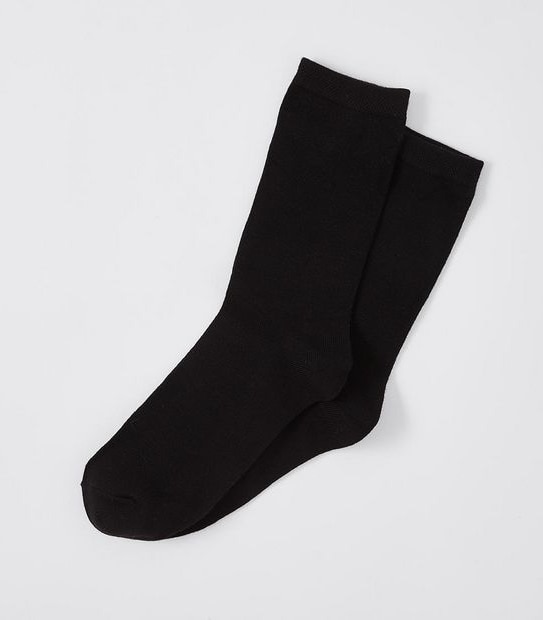 2 Pack Bamboo Crew Cut Socks - Black