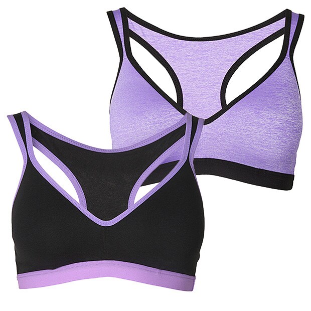2 Pack Low Impact Sports Crops, Style:CN1472GV 2 Pack Low Impact Sports Crops, Style:CN1472GV