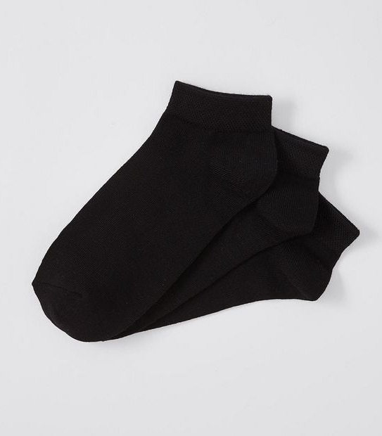 3 Pack Bamboo Low Cut Socks - Black