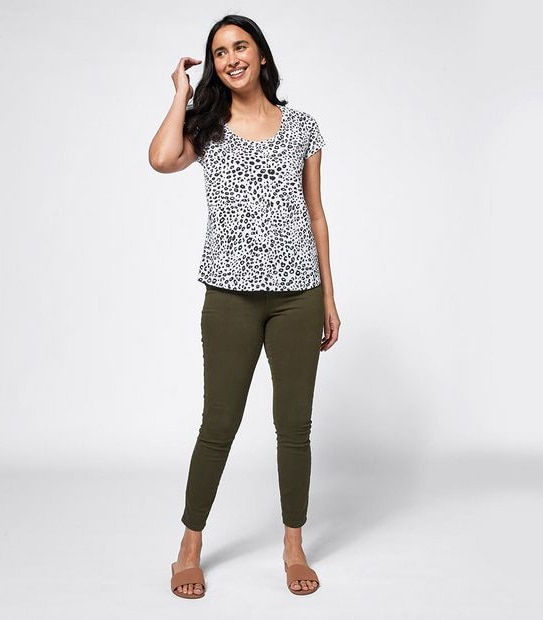 Linen Blend Short Sleeve T-Shirt