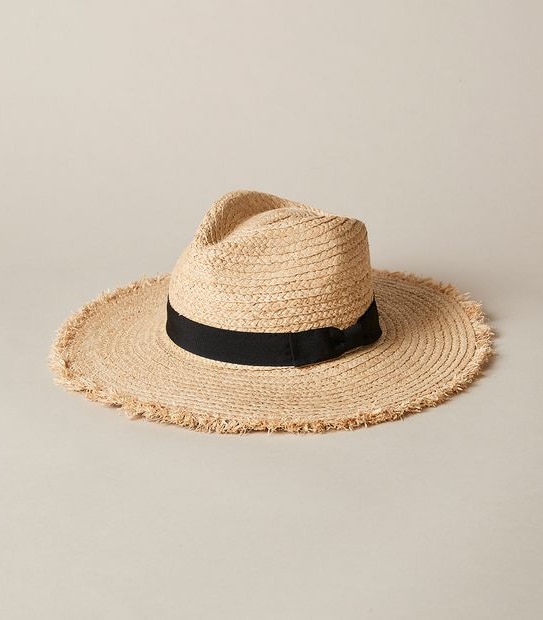 Mid Brim Frayed Edge Hat