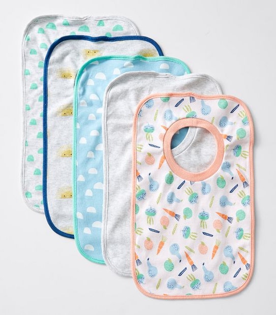Toddler Pop Over Bibs 5 Pack - Little Friends