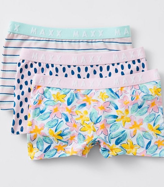 Maxx Older Girls 3 Pack Shortie - Pink