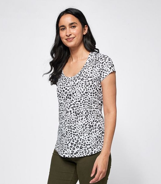 Linen Blend Short Sleeve T-Shirt