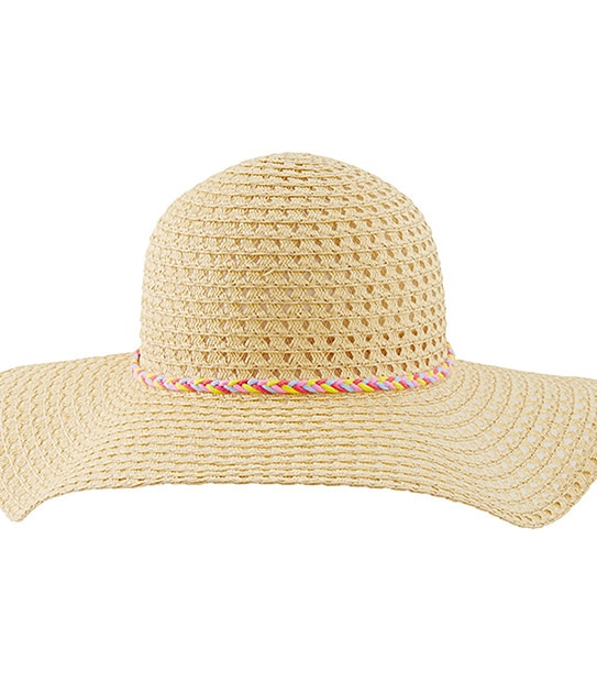 Girls' Floppy Straw Hat