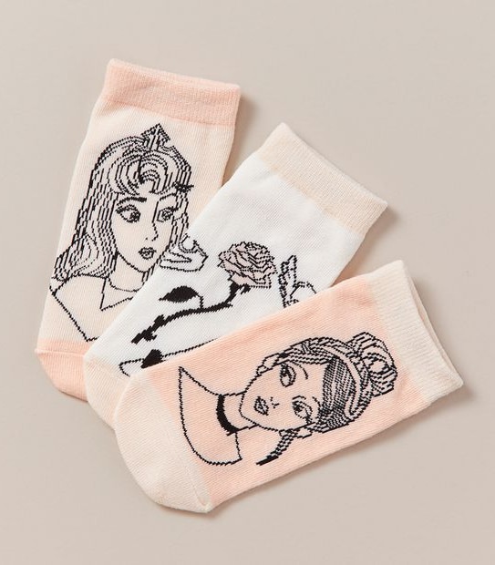 3 Pack Disney Princess Low Cut Socks