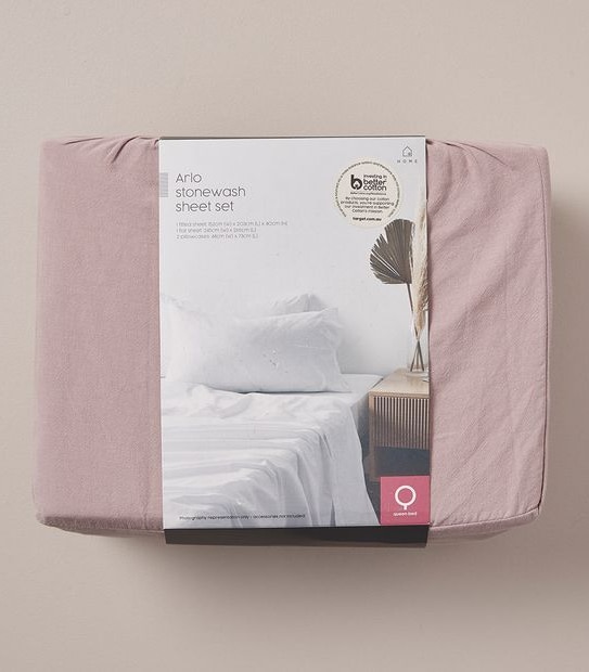Arlo Stonewash Sheet Set, Lilac
