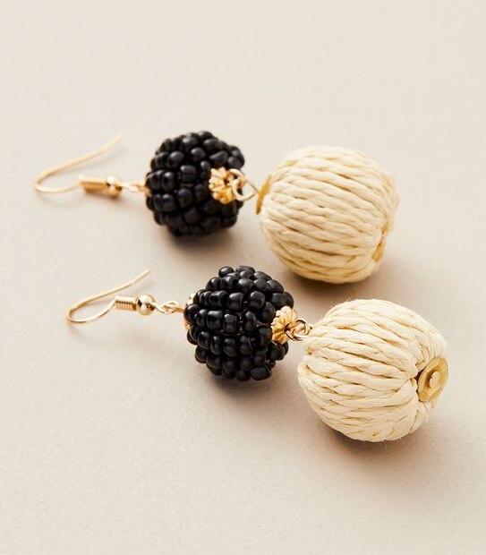 Beaded Woven Drop Earrings