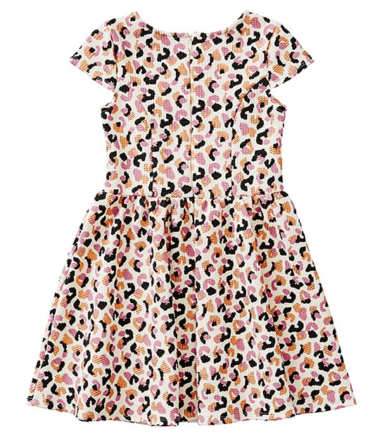 Metallic Animal Print Party Dress