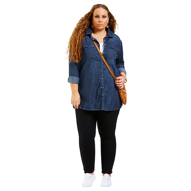 New Look Denim Longline Shirt | Target 
