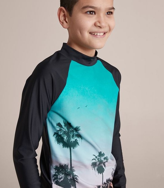 Swim Graphic Print Rashie