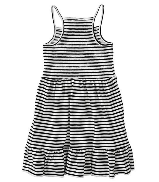 Stripe Print Shirred Dress 2 of 3