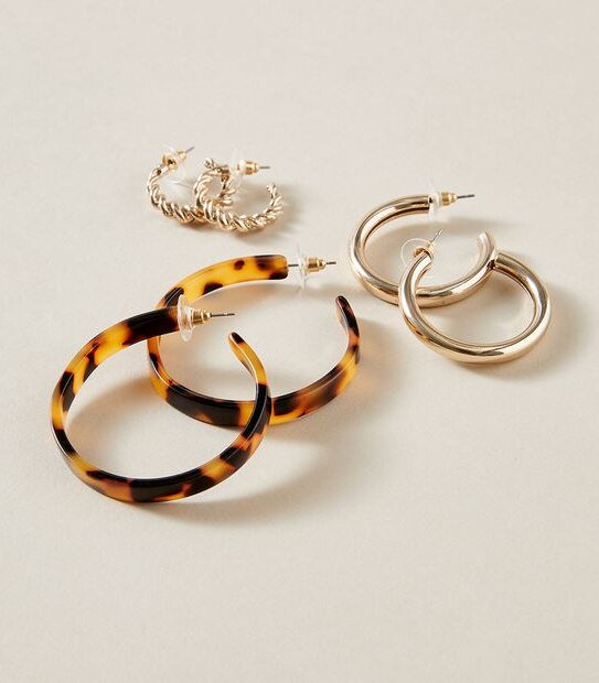 3 Pack Hoop Earrings
