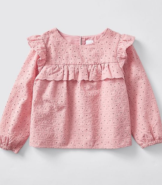 Broderie Blouse - Pink