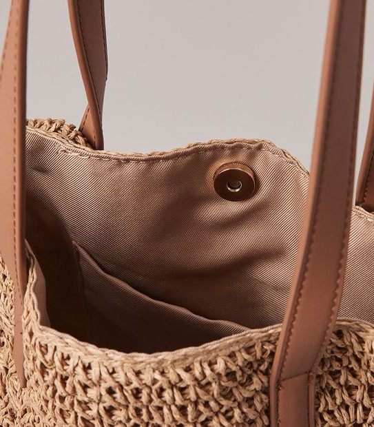 TW SUMMER STRAW TOTE NATURAL