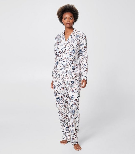 Cotton Poplin Pyjama Set - Floral Print
