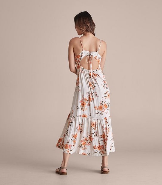 Lily Loves Linen Blend Tie Back Dress
