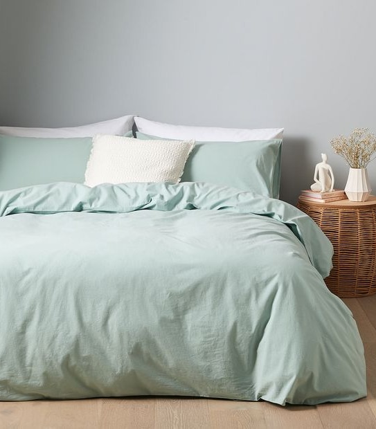 Arlo Stonewash Quilt Cover Set - Queen Bed