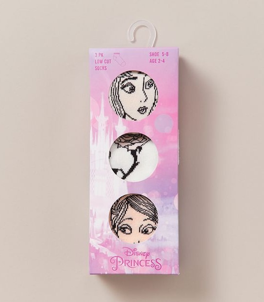 3 Pack Disney Princess Low Cut Socks