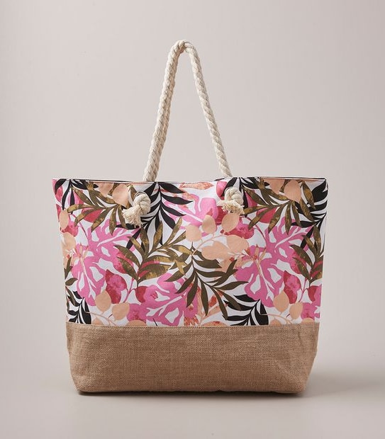 Beach Tote Bag - Abstract Foliage