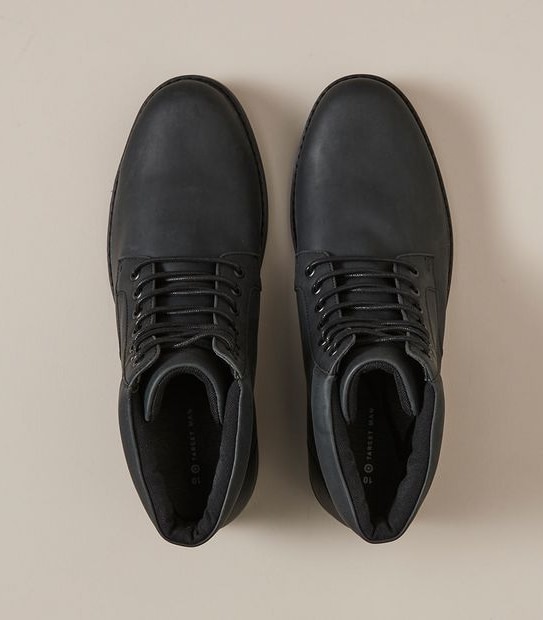 Mens Brian PU Lace-Up Boots