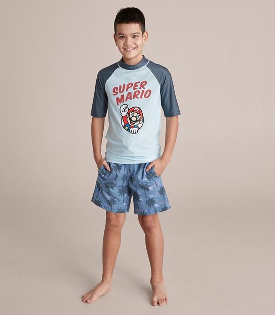 Super Mario Swim Rash Vest