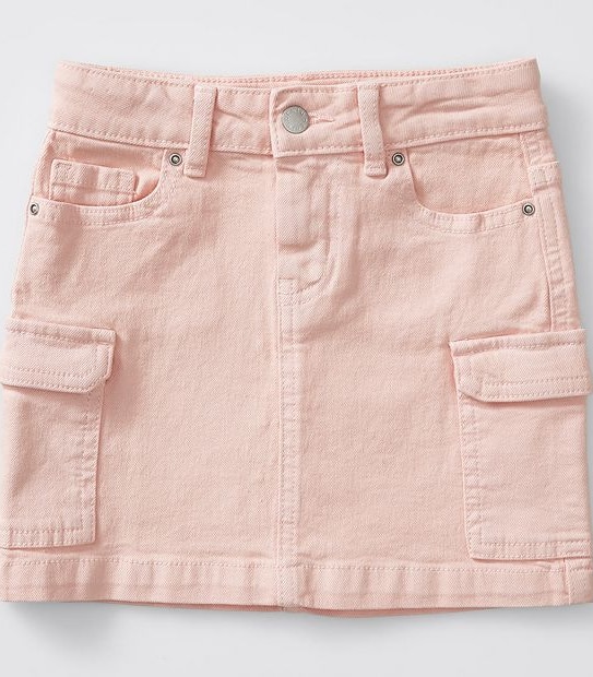 Denim Utility Skirt - Pink