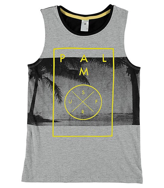Palm Island Print Tank Top