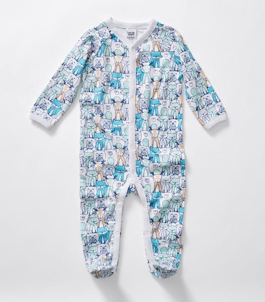 Baby Snap Button Print Coverall