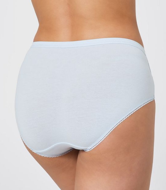 Cotton and Lace Midi Briefs 