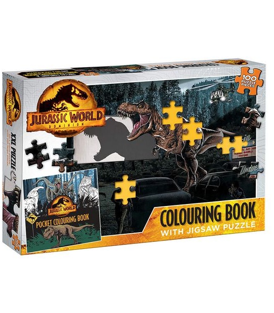 Jurassic World Dominion: Colouring Book With Jigsaw Puzzle