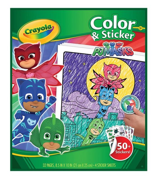 Crayola Colour & Sticker Book - PJ Masks