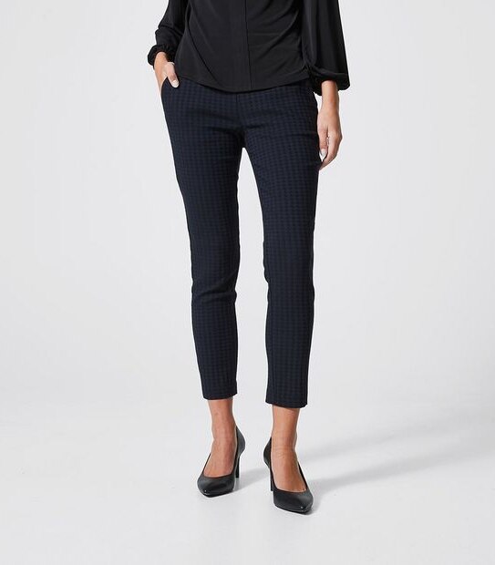 Preview Dog Tooth Skinny Ankle Length Bengaline Pants