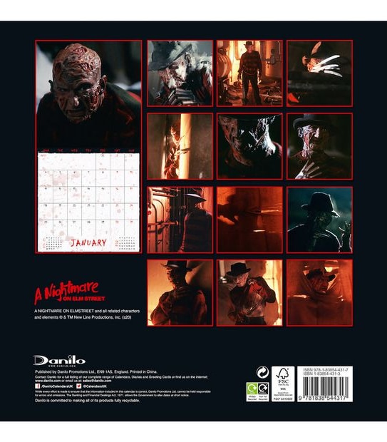 Warner Brothers Horror Title (Classic) 2021 Square Calendar